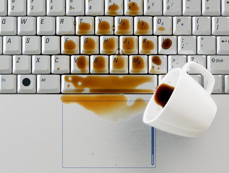notebook mojado
